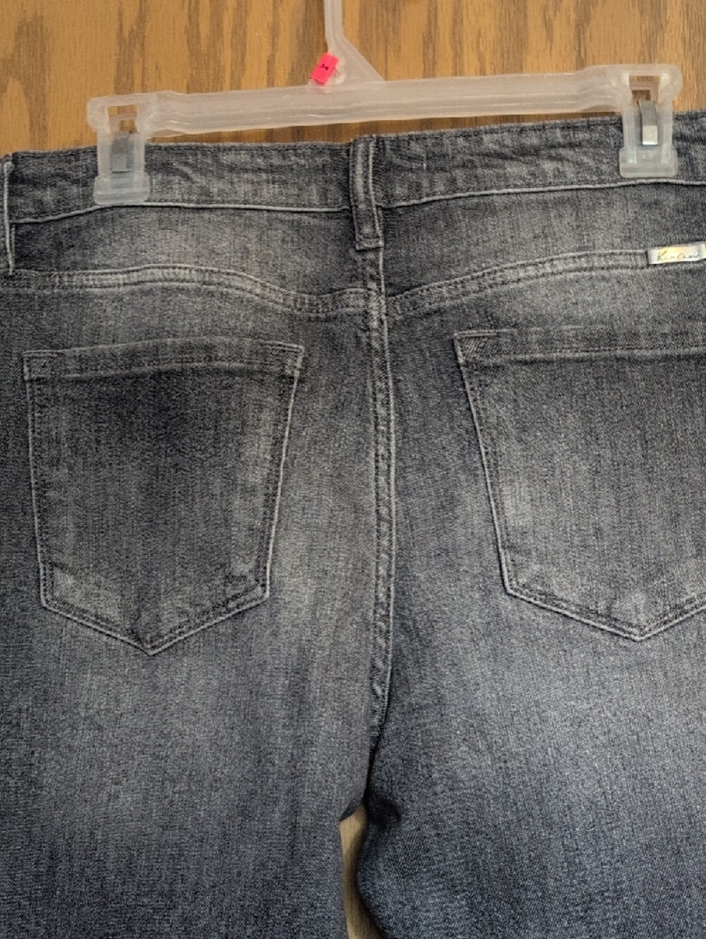 KanCan Straight Leg High-Rise Grunge Gray Black Wash 90's High Waisted Jeans - Picture 8 of 15